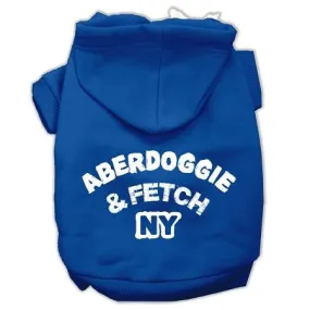 Aberdoggie Ny Screenprint Pet Hoodies Blue Size Sm (10)
