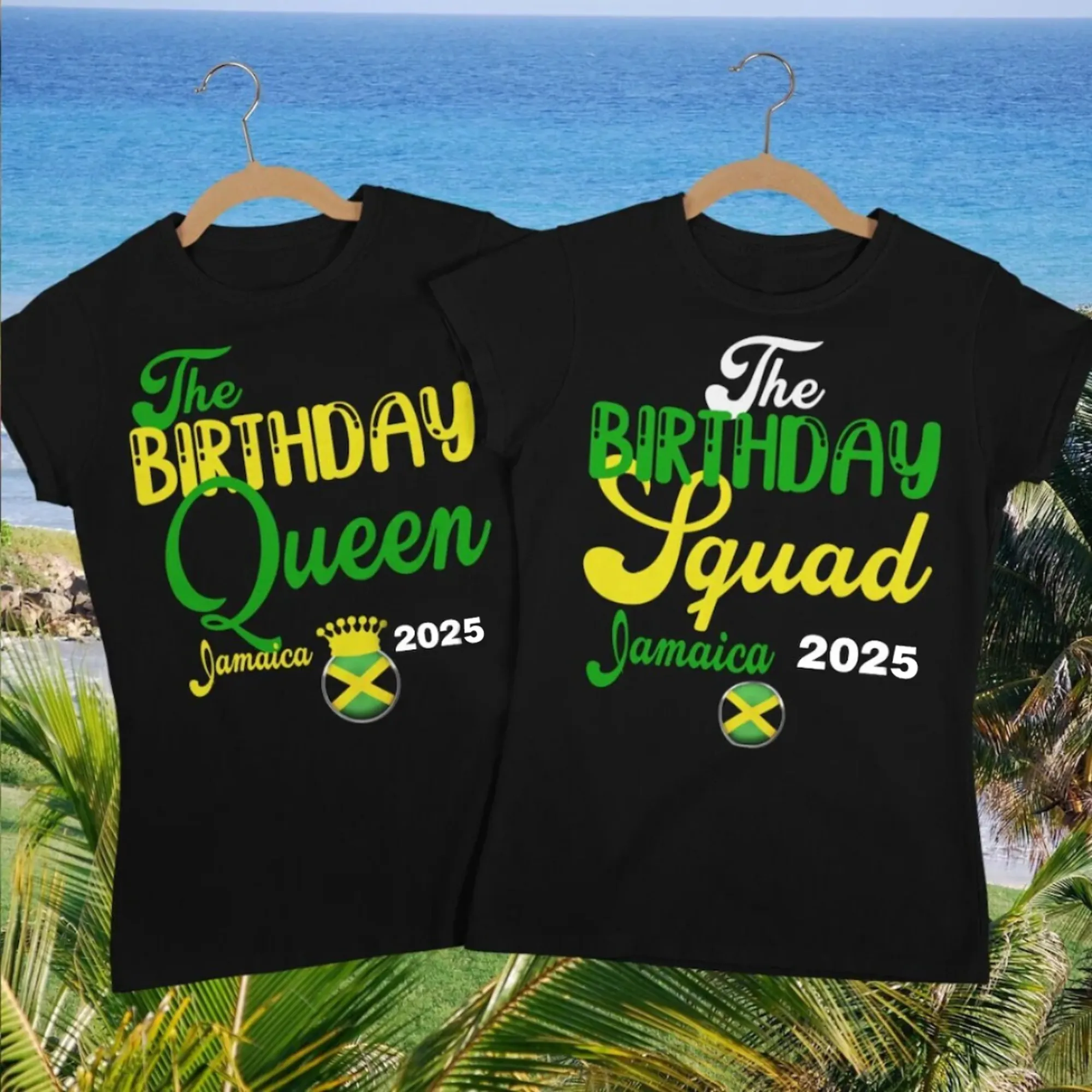 Birthday Queen, Birthday Squad Shirts Jamaica Vacation T Shirts