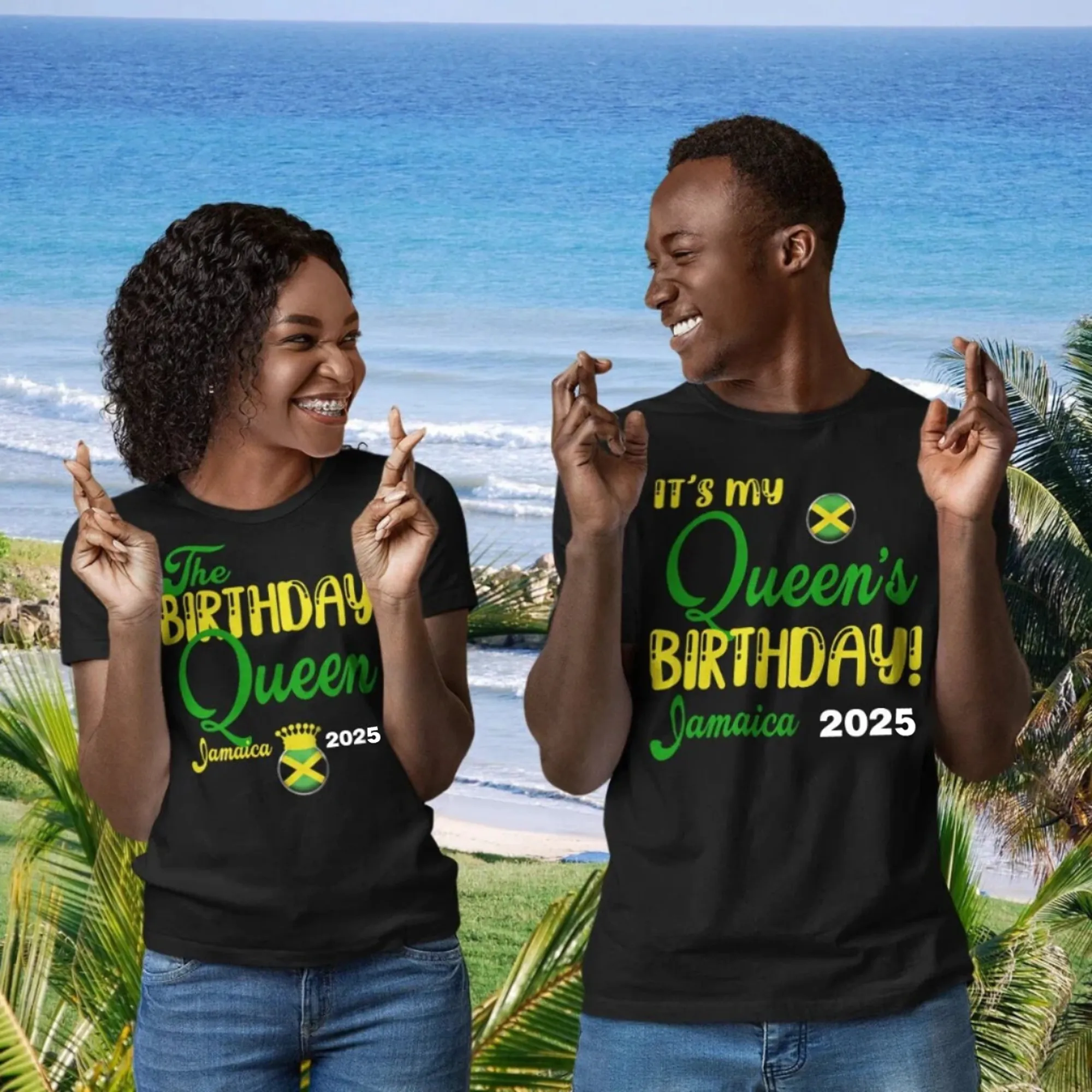 Birthday Queen, Birthday Squad Shirts Jamaica Vacation T Shirts
