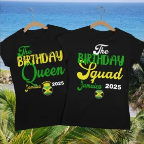 Birthday Queen, Birthday Squad Shirts Jamaica Vacation T Shirts