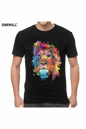 Color Paint Lion T Shirts