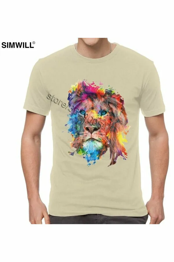 Color Paint Lion T Shirts