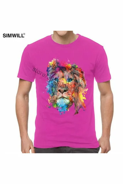 Color Paint Lion T Shirts