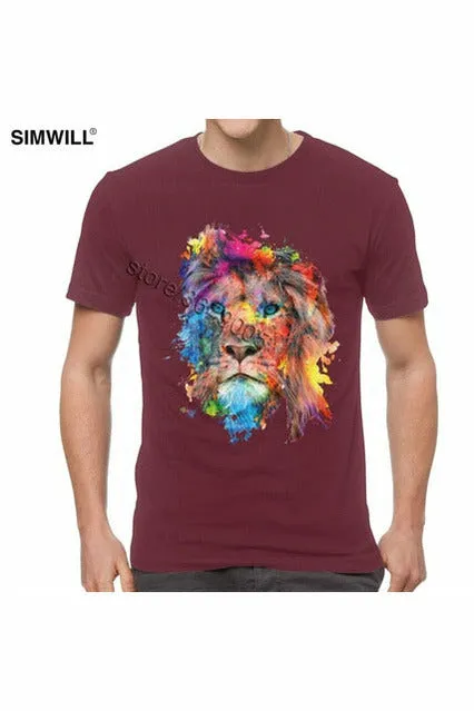 Color Paint Lion T Shirts