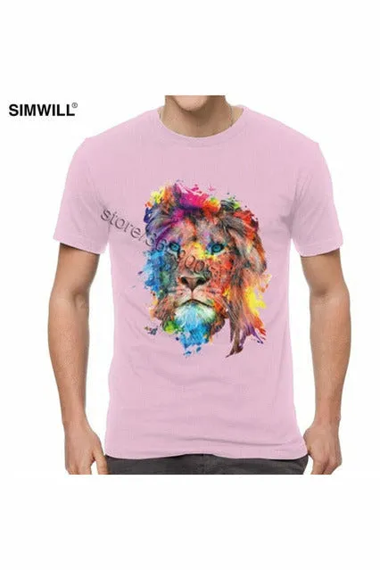 Color Paint Lion T Shirts