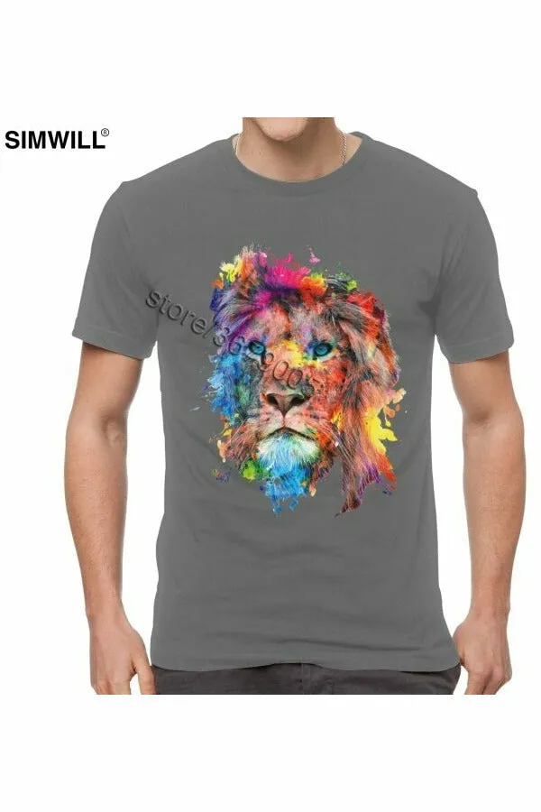Color Paint Lion T Shirts