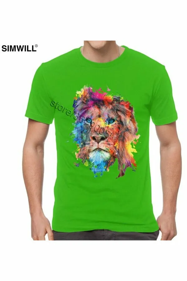 Color Paint Lion T Shirts