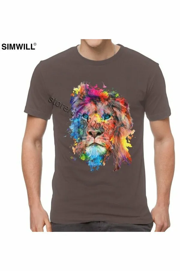 Color Paint Lion T Shirts