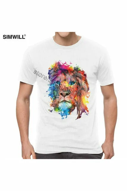 Color Paint Lion T Shirts