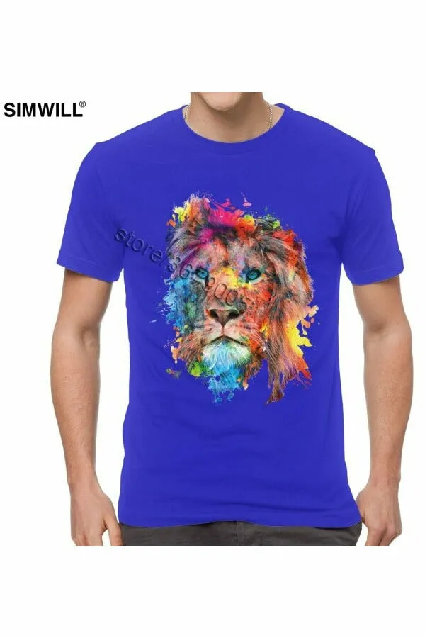 Color Paint Lion T Shirts