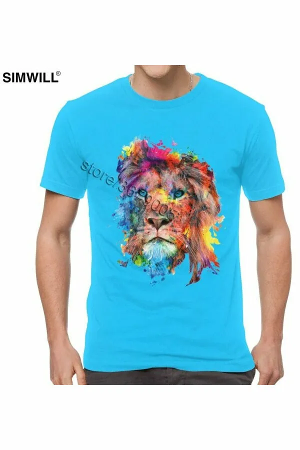 Color Paint Lion T Shirts