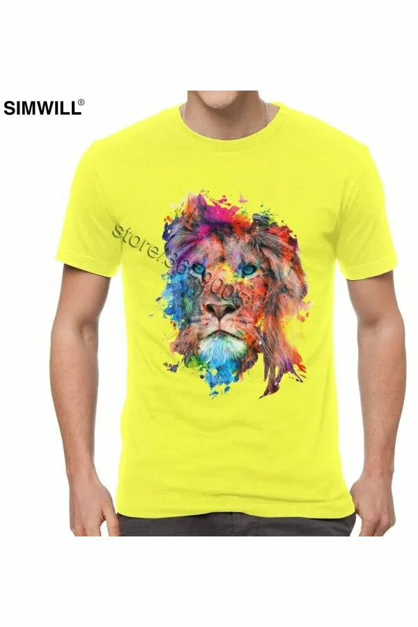 Color Paint Lion T Shirts