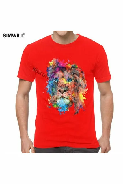 Color Paint Lion T Shirts