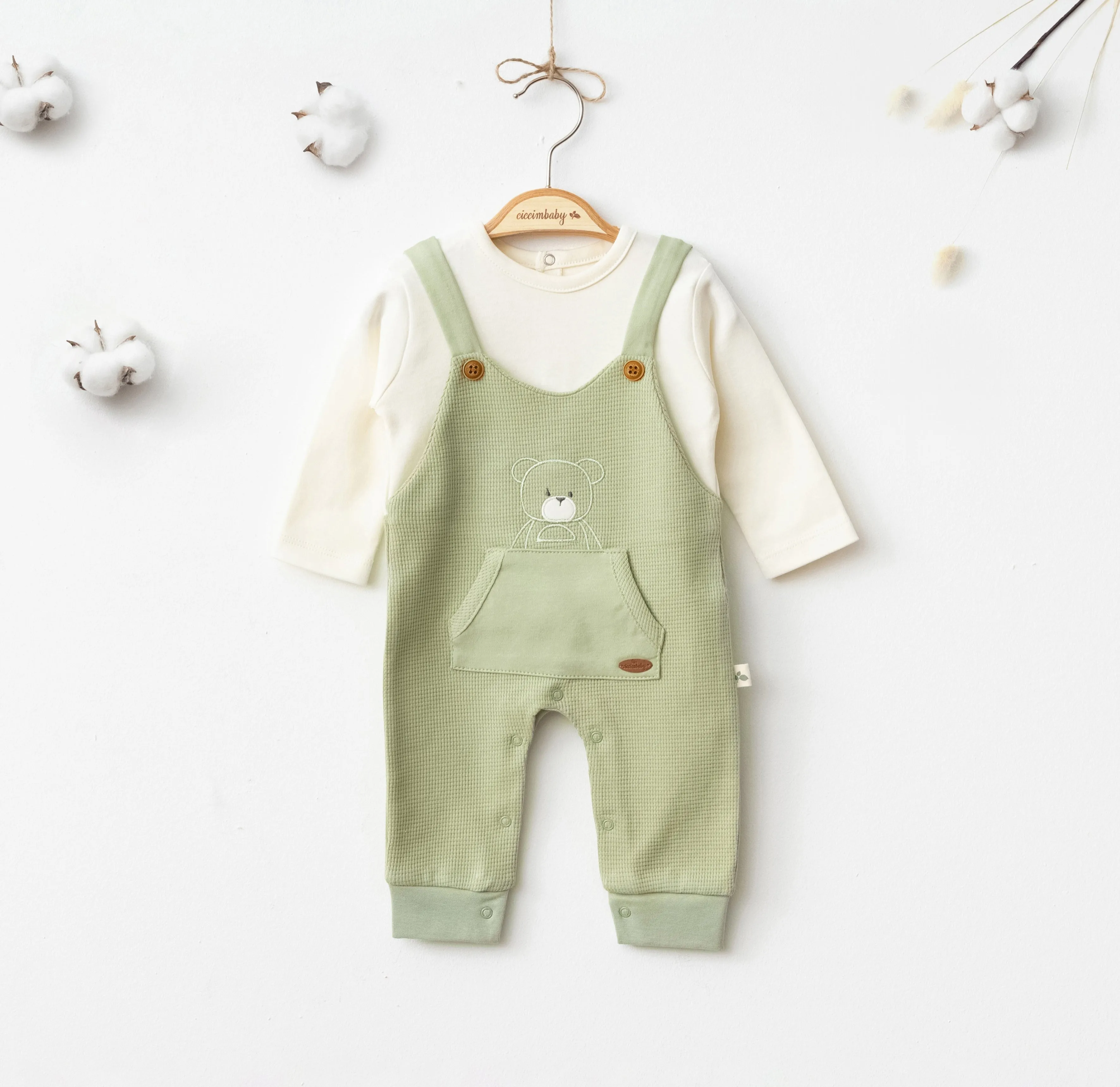 Green Teddy Overalls