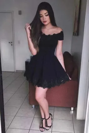 Homecoming Dresses A-Line Off-The-Shoulder Lace