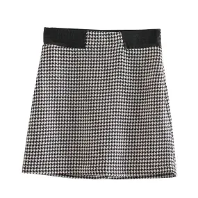 HOUNDSTOOTH MINI SKIRT