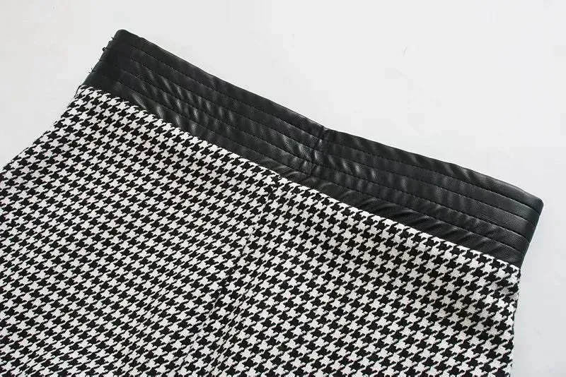 HOUNDSTOOTH MINI SKIRT