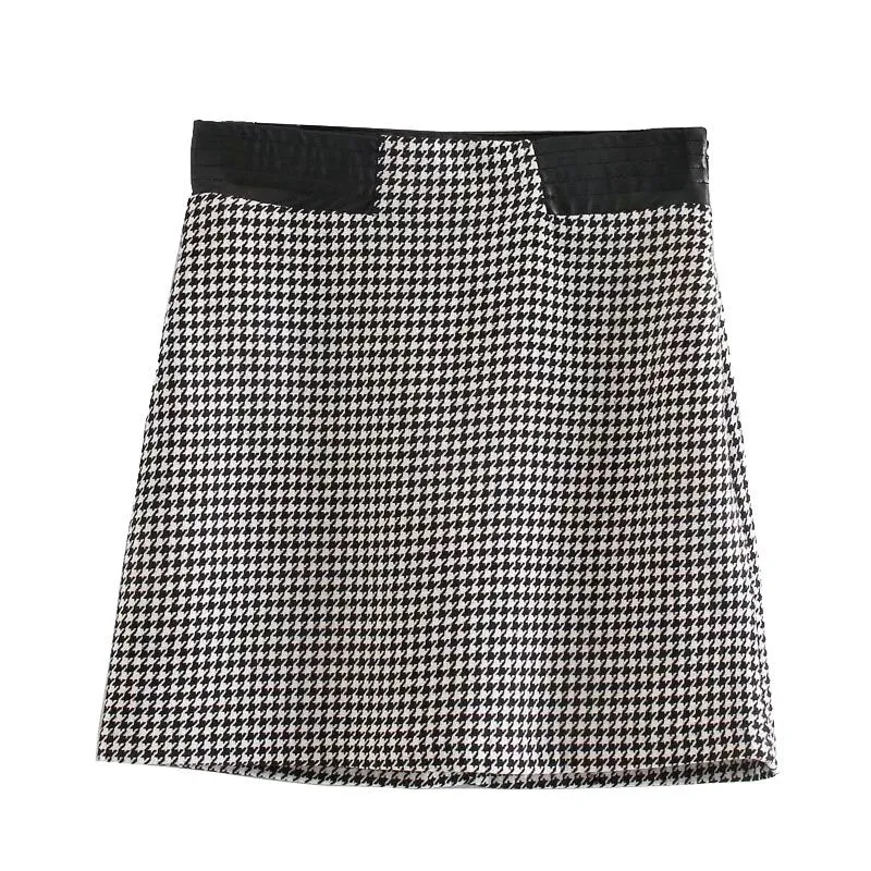 HOUNDSTOOTH MINI SKIRT