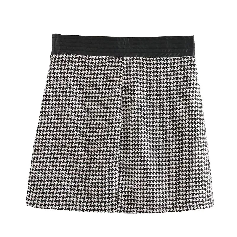 HOUNDSTOOTH MINI SKIRT