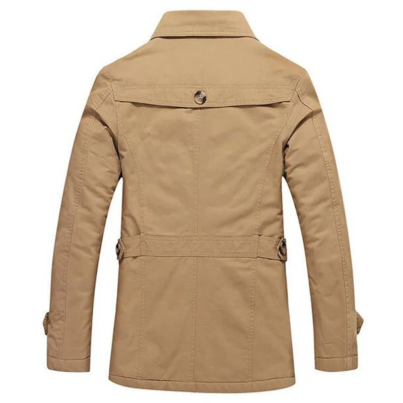 Men's Thick Fashion Style Single Breasted Windproof Warm Winter Coat