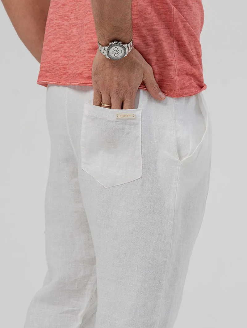 NIKO CASUAL PANTS IN WHITE