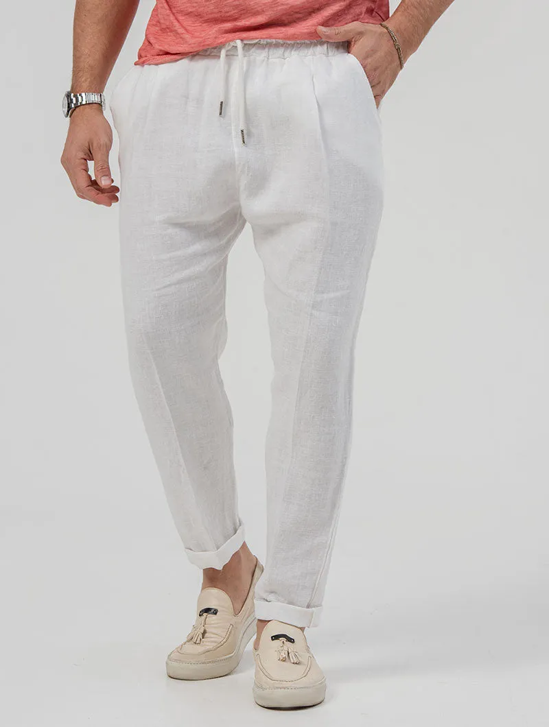 NIKO CASUAL PANTS IN WHITE