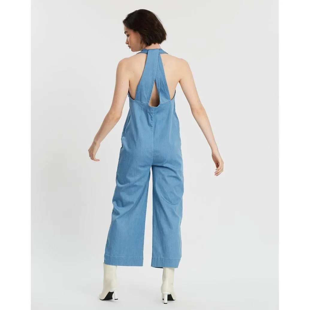 NWT- Neuw 'Joey Jumpsuit' 70's Inspired Wide leg Jumpsuit- Size 10/M