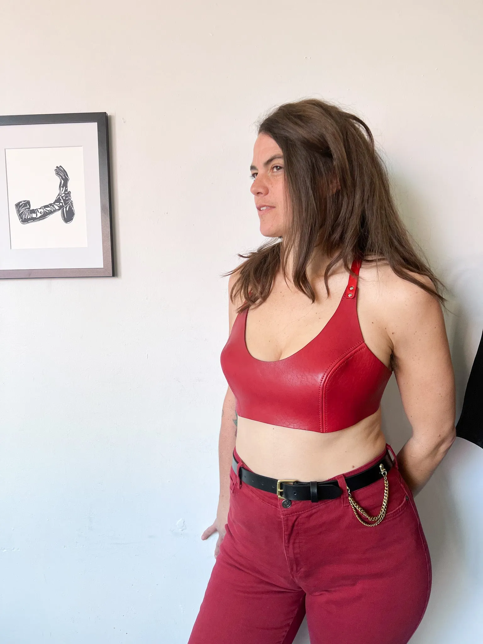 Red Leather Top