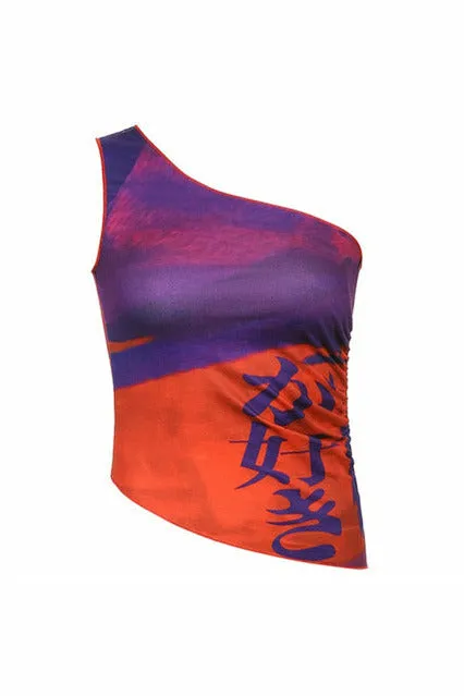Retro Print Patchwork T-Shirts