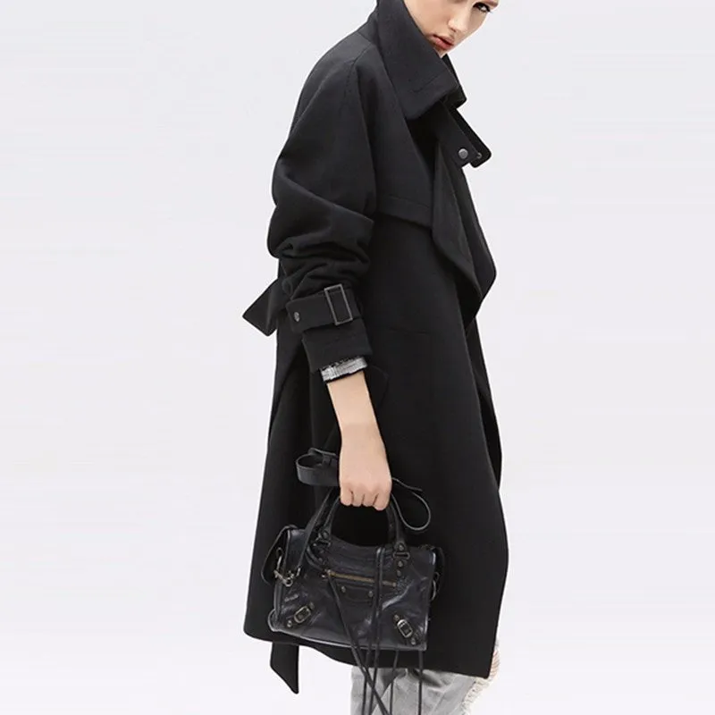 Solid Color Women's Casual Winter Overcoat