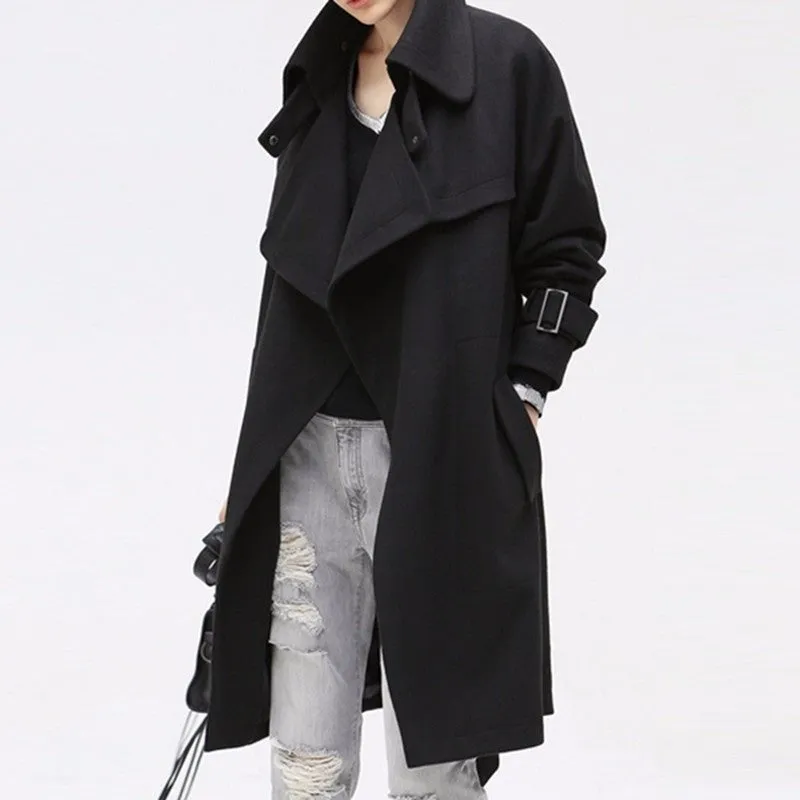 Solid Color Women's Casual Winter Overcoat